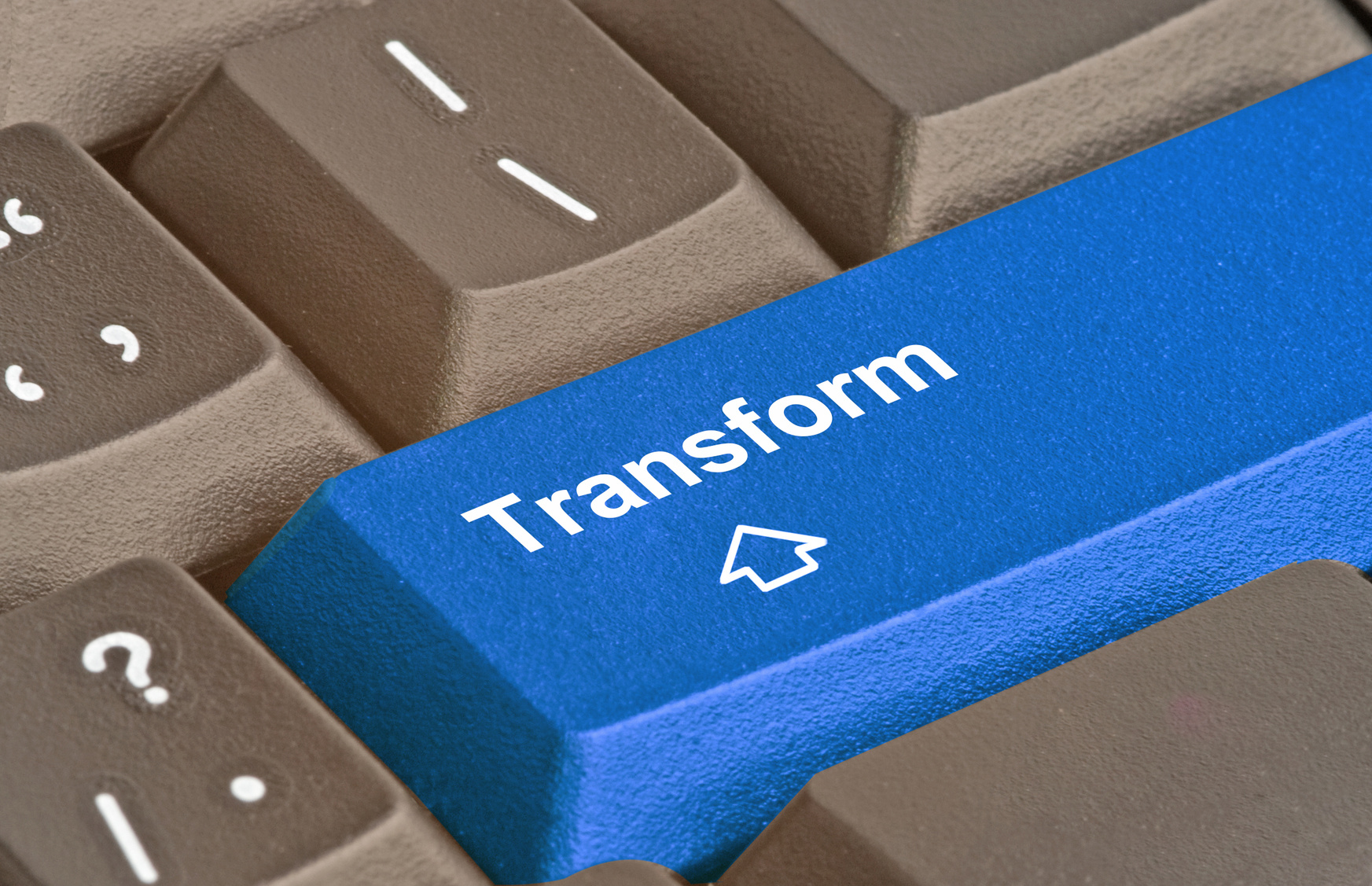 Keyboard with key for transformation